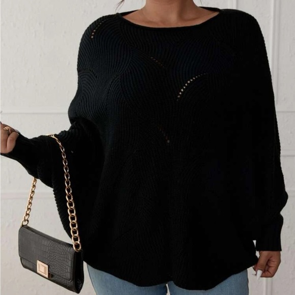 Plus size batwing sleeve sweater - Picture 4 of 6